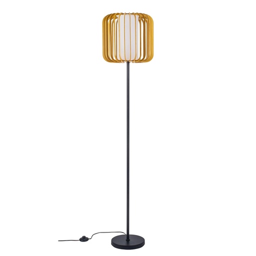 [DE-0201-NAT] Floor lamp IP20 VIVA E27 15 Black Light wood