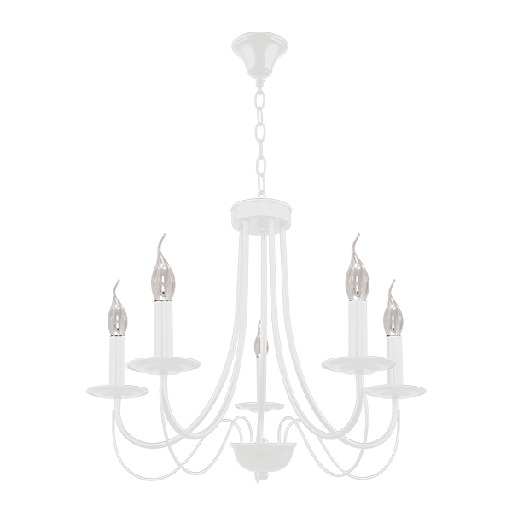 [955ANGELA5/WH] ANGELA CHANDELIER 5XE14 WHITE