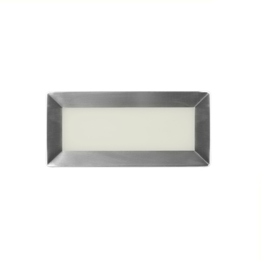 [PX-0540-ALU] Wall fixture IP65 RECT LED 3.3 LED warm-white 3000K Stainless steel 345lm