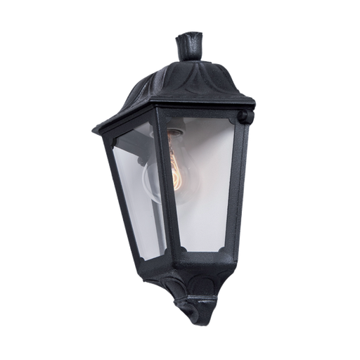 [96IESSEWL/BL] IESSE WALL HALF LATERN 1XE27 IP55 BLACK