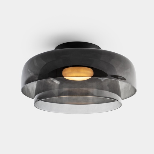 [15-A135-05-12]  Ceiling fixture Levels Ceiling 2 Bodies Ø420mm + Ø320mm LED 28W SW 2700-3000-4000K PHASE CUT Black  2035lm