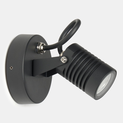 [PX-0767-NEG] Wall fixture IP65 Vista LED 4.9W LED warm-white 3000K ON-OFF Black 525LM