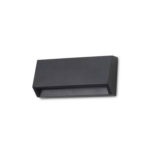 [PX-0126-NEG] *WALL FIXTURE IP65 GROVE OPAQUE RECTANGULAR SHORT LED 1.4W 4000K 200LM BLACK
