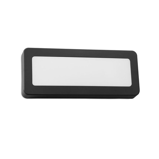 [PX-0281-NEG] WALL FIXTURE IP65 GROVE DIFFUSER RECTANGULAR LED 3W 4000K BLACK