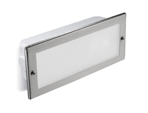 [PX-0465-INO] RECESSED WALL LIGHTING IP44 TAMESIS E27 STAINLESS STEEL