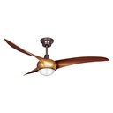 [VE-0002-MAD] FAN IP20 HELIX LED 6W 3000K IMITATION WOOD WOOD 274LM