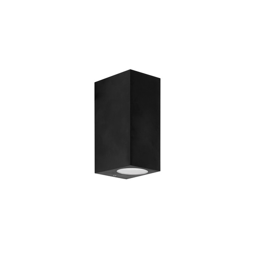 [PX-0141-NEG] WALL FIXTURE IP44 KUBO DOUBLE EMISSION 2xGU10 7W BLACK