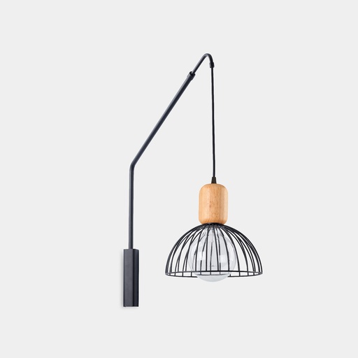 [05-6415-93-05] Wall fixture Contrast ø247mm E27 60W Light wood