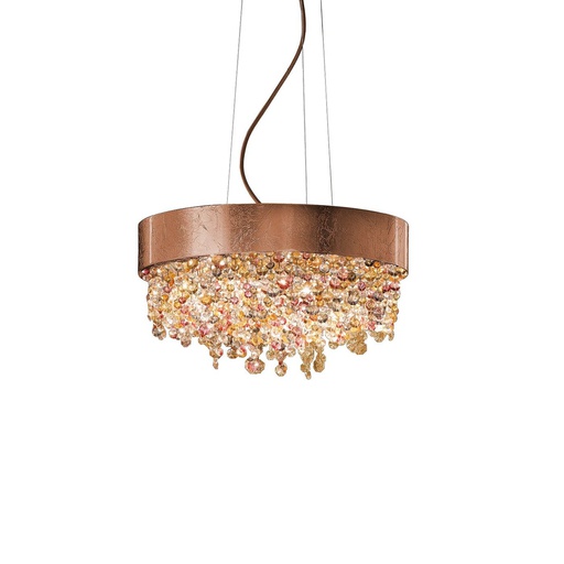 [OLAS/6/40/F03/L] Masiero Ola S6 40 Small LED Pendant with Colored Glass