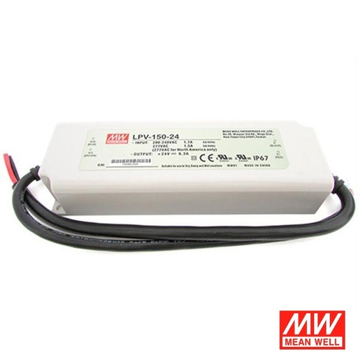 [LPV 150-24] LPV-150-24 Power Supply, Meanwell, 24V, 150W Power Supply, Meanwell, 24V DC, 150W, IP67