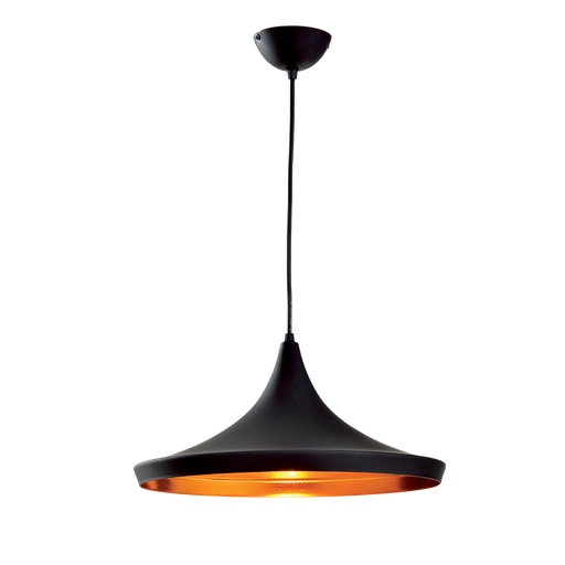 [955TIM1B] TIM-1B PENDANT 1xE27 D350mm BLACK/GOLD