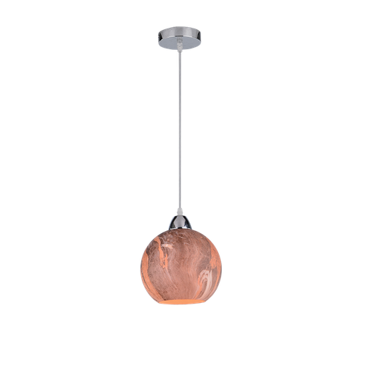 [955MARBLE1A/BR] MARBLE-1A PENDANT 1XE27 COFFEE/MARBLE