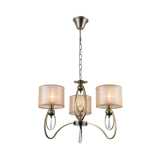[955MERY3/AB] MERY CHANDELIER 3XE27 ANTIQUE BRASS
