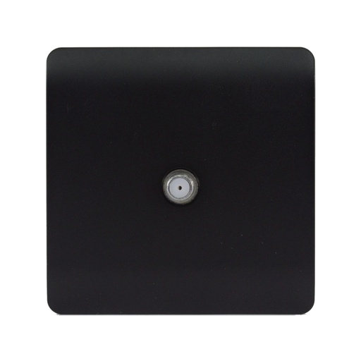 [ART-SATMBK] Trendi 1 Gang Artistic Modern Screwless F-Type Television Satelllite Socket Matt Black