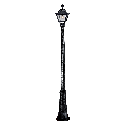 [96GOLIAGG/BL] GOLIA LED GARDEN FIXTURE 8W 4000K H2110 IP55 BLACK P
