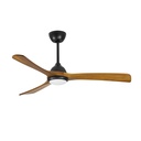 [VE-0013-NEG] Fan IP20 Bosc LED 19W 2800K Black Light  wood 870lm
