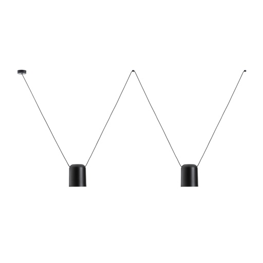 [00-7394-05-05] Pendant Attic Double Rectangular Shape E27 15W Black 1537lm