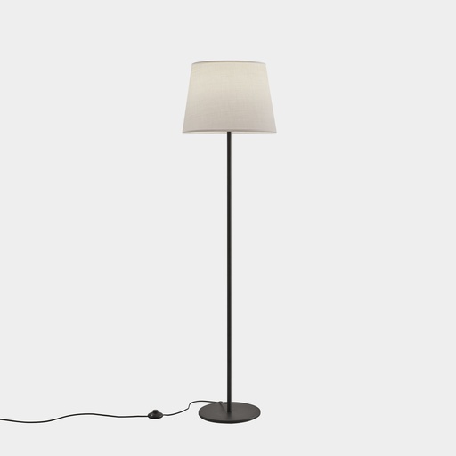 [25-4759-05-82] Floor lamp  Metrica Round E27 100W Black