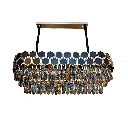 [955CATHERINE17/S] CATHERINE CHANDELIER 19хE14  330x1000mm GOLD/BLACK