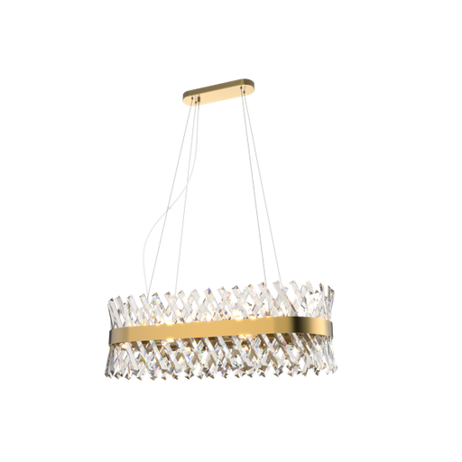 [955WILLIAMLUX12] WILLIAM CHANDELIER 12xE14  GOLD/CHAMPAGNE, L:1000/H:1500/W:350