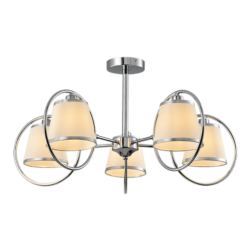 [955SOPHIA5] SOPHIA CHANDELIER 5XE14 CHROME/CREAM