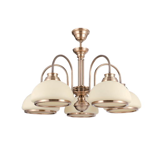 [955KRISTA5] KRISTA CHANDELIER 5XE27 GOLDEN COOPER BRASS