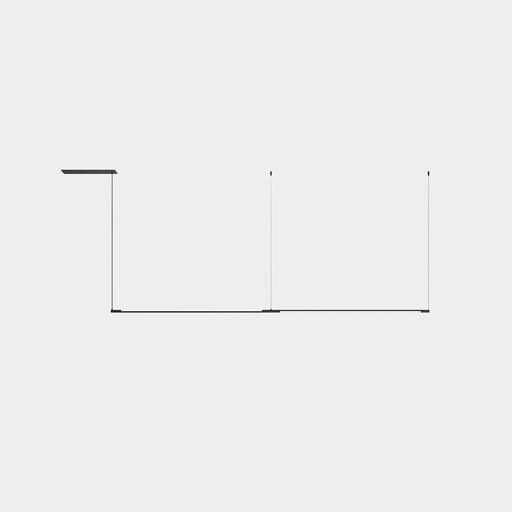 [00-8293-05-M1] Pendant Tubs Modular Lineal Double 900mm LED 45W LED warm-white 3000K ON-OFF Black 1687lm