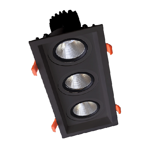 [92DL81F4540/BL] TRIPLE LED SPOT LIGHT 3X15W 230V 4000K BLACK