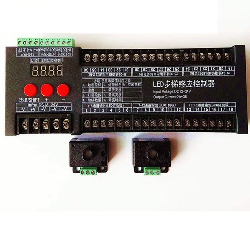 [5050WS2811] Led strip multi-channel human motion sensing smart home stair step light controller