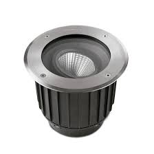 Recessed uplighting IP65-IP67 Gea Cob LED Aluminium ø300mm LED 34.7W LED warm-white 3000K 1-10V AISI 316 stainless steel 3681lm
