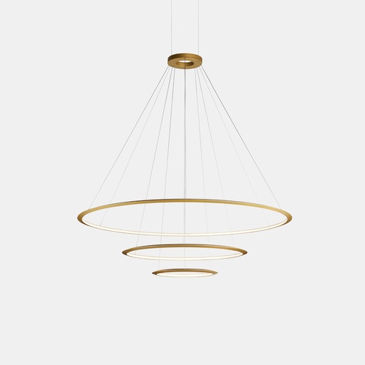 [CD4H-00W9AZRU05] Pendant Circular Inward 3 Rings (ø2000 ø1200 ø600) LED 223.5W 8214lm 3000K  Black