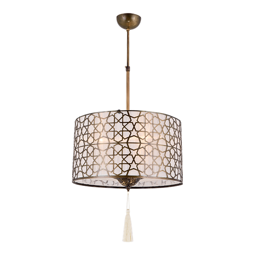 [955ERBA3/AN] ERBA PENDANT 3XE27 ANTIQUE GOLD