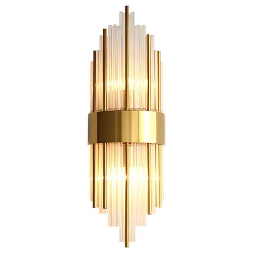 [955GILLIS2W/GD] GILLIS WALL LAMP 2XE14 GOLD/CRYSTALS