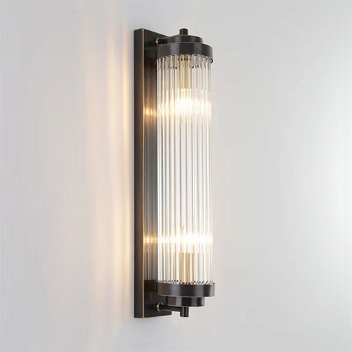 [955HARRIS2W/BL] HARRIS WALL LAMP 2XE14 BLACK/CRYSTALS