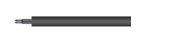 [NS-T1615-2P-C] IP68 black rubber cable 2 cores single color - 1M Cable