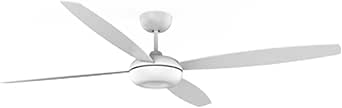 Kudari 4 Blade Ceiling Fan White, Sandblasted 