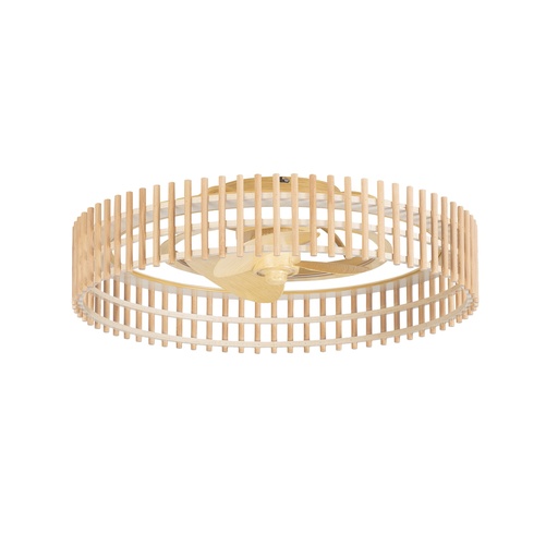 [VE-0035-MAD] Fan IP44 BAMBU LED 30.2 TW 2700-6000K Imitation wood
